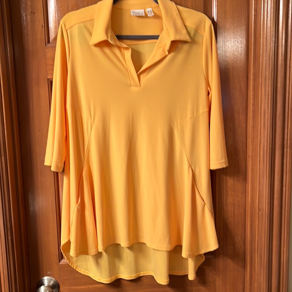 New Women with Control bright yellow tunic